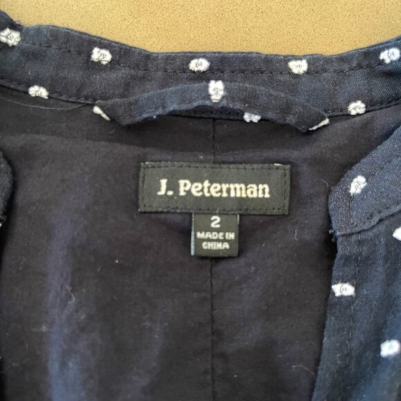 J. Peterman Black and White Swiss Dot Dress with Pockets - 100% Cotton - Size 2 - Picture 4 of 10